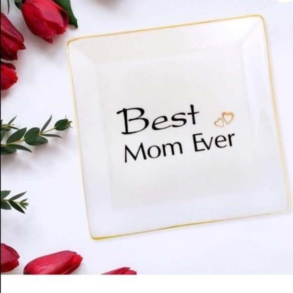 NEW! Best Mom Ever Ceramic Jewelry Decorative Trinket - Picture 1 of 6